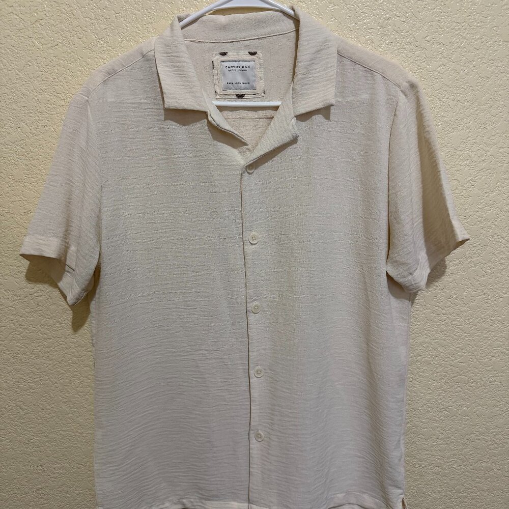 Cactus Man Ricky Singh Yellow Button Up (Size Medium)